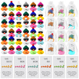 Liliful 96 Sets Christmas Employee Appreciation Gift Bulk Mini Rubber Ducks with Glasses You are Awesome Sign Card Christmas Tha