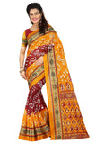 Gosriki Women'S Yellow Color Bhagalpuri Silk Printed Saree With Blouse Piece(Bandhani 20-1_Free Size),Yellow,,B07RY9LQF1