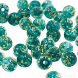 100 PCS 8mm Glow in The Dark Beads,Lake Blue Round Luminous Bead Bracelet Beads for Jewelry Making,Earring Spacer Bead,DIY Craft