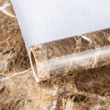 TOTIO Brown Marble Contact Paper Textured Brown Granite Wallpaper Peel Stick Countertop Contact Paper Removable Waterproof Adhes