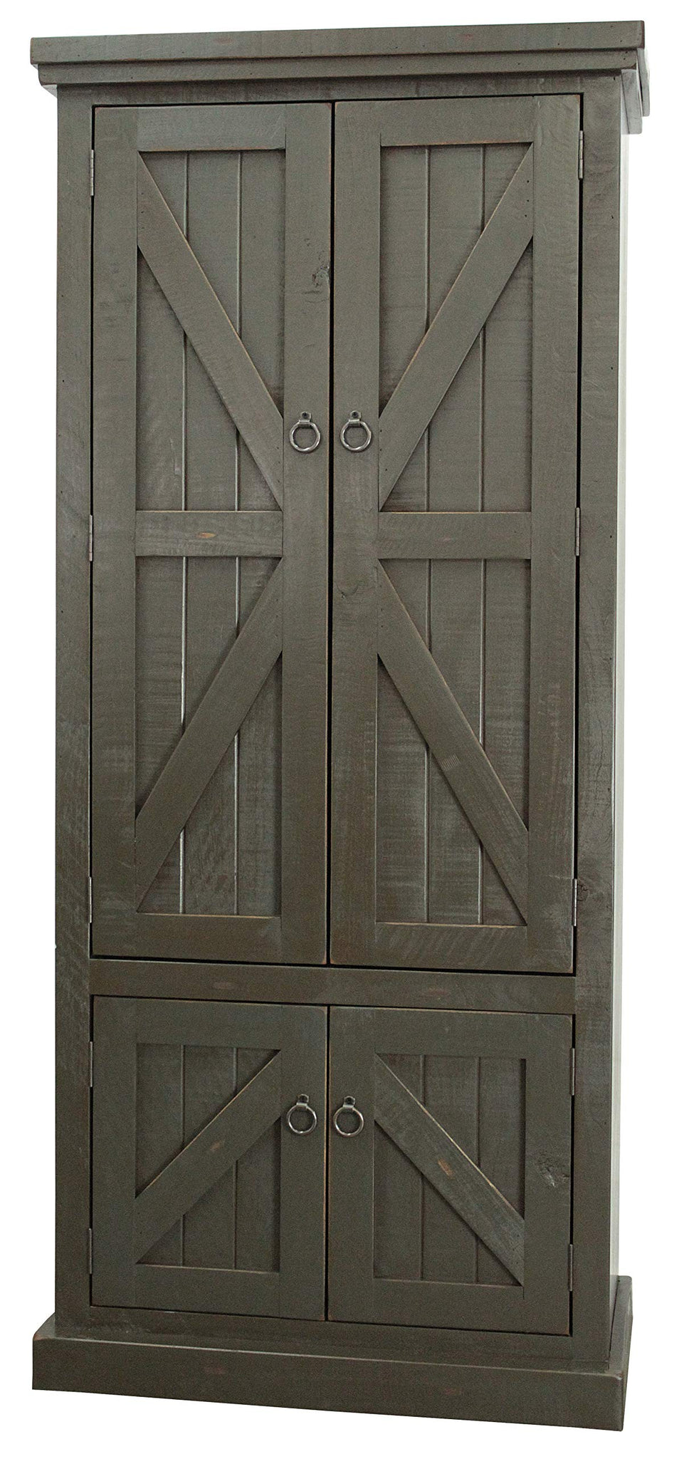 American Heartland Rustic Double Door Pantry, Rustic Grey