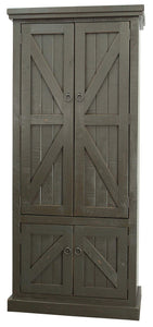 American Heartland Rustic Double Door Pantry, Rustic Grey