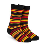 Dynamocks MenS And WomenS Combed Cotton Stripes Crew Length Socks (Multicolour, Free Size) (Stripes 17.0 Crew)