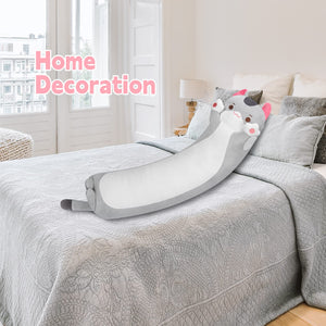 Mewaii Long Cat Plush Kids Body Pillow, 36 Inch Cute Gray Cat Stuffed Animals Soft Plushies, Kitten Kawaii Plush Throw Pillow Do