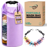 Travel Washing Machine & Retractable Clothesline Hand Washing Machine & Portable Clothes Washer Durable Travel Laundry Wash