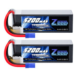Zeee 6S 5200mAh Lipo Battery 22.2V 100C with EC5 Connector (2 Pack)
