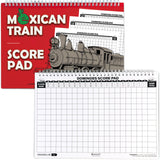 Extra Large Mexican Train Score Pads 11.3x7.9 in - 50-Page Mexican Train Accessories for Classic Domino Game - Mexican Train Sco