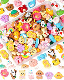 Neobaby Resin Flatback 80 Pcs Mixed Designs Charms For Diy Crafts | Cute Multicolor Sweets Beads For Jewelry Making, Scrapbookin