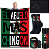 Sieral Mexican Grandpa Gift Set El Regalo Mas Chingon Del Mejor Abuelo Del Mundo, 20 oz Stainless Steel Tumbler with Lid and Str