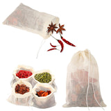 24pcs Spice Bags for Cooking Soup, 6x4 Inch Herb Seasoning Bags, Reusable Empty Tea Brew Filter Sachet Bags, Muslin Canning Stra