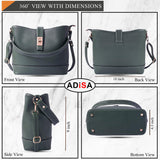 Adisa Women'S Girls Bucket Cross Body Bag With Sling (Sl5139) (Dark Green),Dark Green,,B0DSGKD2QZ