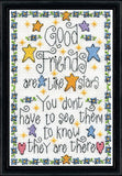 Tobin Good Friends, 5 x 7 Counted Cross Stitch Kit, Multicolour