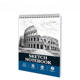 GOWOO Ancient Rome Spiral Sketch Notebook : ancient Rome sketchbook, Roman themed design, timeless architecture sketch, Roman c