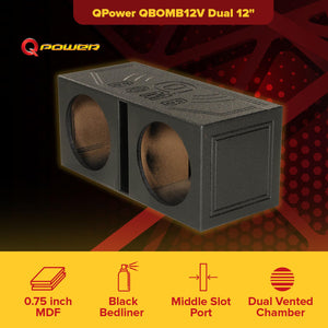 Qpower Dual 12'' Woofer Box ''Q Bomb''