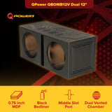 Qpower Dual 12'' Woofer Box ''Q Bomb''