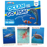 BenBen Go Fish Card Game for Kids, 104 Cards, Ocean Theme Memory Matching Game, Sea Animals Learning Playing Cards, Picture Card