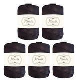 Maxee Premium Polyester Macrame Cord 3 mm218 yd (5 Pack),3mm 100% Polypropylene Macrame Cord,Ideal for Crochet, Wall Hangers