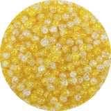 8mm Glass Beads for Bracelets Yellow Crystal Beads for Jewelry Making Large Holes Round Beads for DIY Earrings Necklace Crafts F