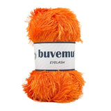 Buvemu Eyelash Fun Fur Yarn 100 Gram (3.53 Ounces) 175 Yards (160 Meters) (Orange)