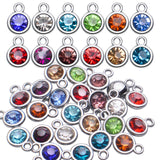 Crystal Charms,48pcs Birthstone Charms Crystal Pendant Charms 12 Months Birth Charms for Necklace Bracelet Earring DIY
