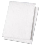 Premiere Pads PAD 198 Light Duty Scouring Pad, 9 Length by 6 Width, White (Case of 20)