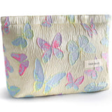 ZLFSRQ Butterfly Makeup Bag for Women Cute Cosmetic Bag Large Colorful Travel Toiletry Bags Embroidery Zipper Makeup Pouch for P