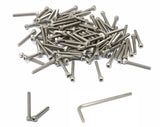iexcell 100 Pcs #4-40 x 7/8 Stainless Steel 304 Hex Socket Head Cap Screws Bolts Kit