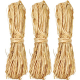 Creatrill Natural Raffia Paper Ribbon, 3 x40g Paper Raffia Ribbon Perfect for Florist Bouquets Weaving Decoration Christmas Raff