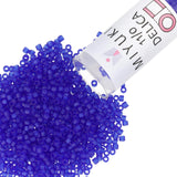 Miyuki Delica Seed Beads - Size 11/0 (1.6 mm), DB0748, Matte Transparent Blue, 7.2 g, Approx. 1440 Beads, Made in Japan