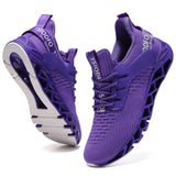 Mens Sport Running Shoes Comfort Mesh Breathable Tennis Sneakers Casual Athletic Lightweigh Walking Footwear Fashion Sneakers Size 9.5 Purple-New