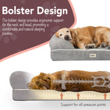 Friends Forever Large Dog Bed, Orthopedic Dog Sofa Memory Foam Mattress, Calming Dog Couch Bed, Wall Rim Pillow, Water Resistant