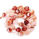 Malahill Wholesale Natural Stone Beads for DIY Jewelry Making Sold per Bag 5 Strands and one roll Cord Inside Faceted S Shape Sa