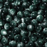 NITOPUPU 100Pcs 8mm Dark Green Cat Eye Beads with Glitter Powder Round Resin Beads for Jewelry Making DIY Bracelets Necklace Ear