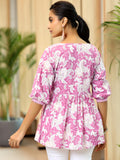 Libas Women'S Pure Cotton Anarkali Kurtis (29302I_Pink Pink Xl