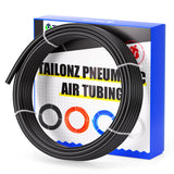 TAILONZ PNEUMATIC Black 1/2 Inch OD 10 Meters PU Air Tube Pipe Hose Pu Air Hose for Air Line Tubing or Fluid Transfer Tubing
