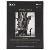 Epson Hot Press Fine Art Paper, 17 Mil, 8.5 X 11, Smooth Matte Natural, 25/Pack