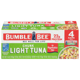 Bumble Bee Chunk Light Tuna In Oil, 5 oz Cans (Pack of 4) - Wild Caught Skipjack Tuna - 22g Protein Per Serving - MSC Certified 
