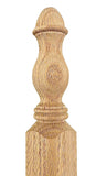Highland Manor Wood Products Round On Square Traditional Corner Guard Both Ends Turned - 48 Tall x 1 1/2 Wide (Oak) (1 Corner Gu