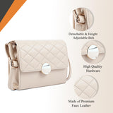 Adisa Women'S Girls Quilted Round Gold Sling Bag (Sl5149-Cre),Off White,,B0F2GPKFYG