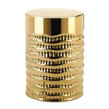 Accent Plus Gold Textured Stool 13x13x18