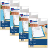 Avery Mini Binder Filler Paper, College Ruled, 51/2 x 81/2, 100 Sheets Per Pack, 4 Packs (14230)