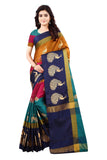 Greciilooks Womens Cotton Womens Banarasi Cotton Silk Saree For Women (Multicolour)