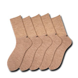 Young Wings WomenS_Socks Fawn Colour Acrylic Fabric Solid Free Size Crew Length Casuals Wear Socks Pack Of 2