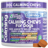 Clean Nutra Calming Chews for Dogs, Dog Anxiety Relief Supplement, L Theanine Ashwagandha Rhodiola GABA Magnesium Valerian Natur