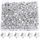 400 Pcs Star Spacer Beads 12 mm Star Shaped Charm Large Hole Loose Beads for Jewelry Bracelets Crafts DIY Making(Silver)