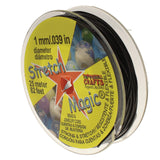 Stretch Magic Bead & Jewelry Cord Strong & Stretchy, Easy to Knot Black Color 1mm Diameter 25Meter (82 ft) Spool Elas