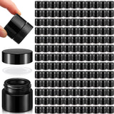 Norme 140 Pack 10ml Glass Jars with Lids Glass Cosmetic Containers Small Empty Sample Jars with Leakproof Lids for Lip Scrub Bal