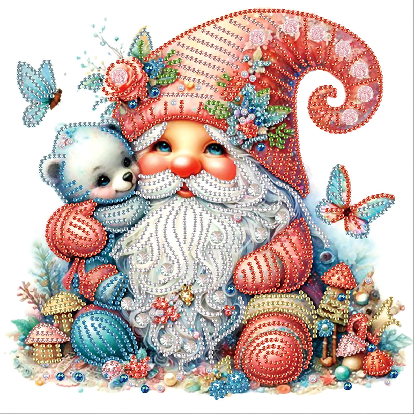 MVVMTOP Diamond Art Painting Kit, DIY Dwarf 5D Special Shape Crystal Diamond Partial Diamond Art Painting Mosaic Making Craft, S