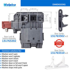 131763256 1317632 131763202 for Frigidaire Affinity Washer Door Latch Lock Front Load Washer Washing Machine Parts Replacement P