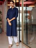 Libas Women'S Silk Regular Kurta (29269_Blue Blue S